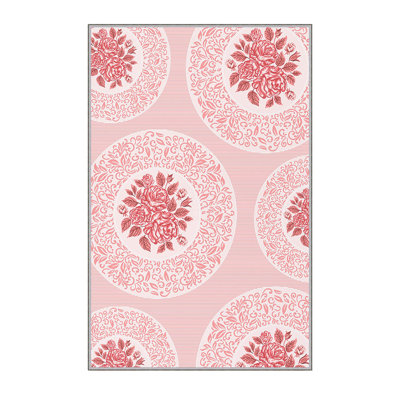 Tapis de couloir élégant 2,6 x 4,9 pi, 100% polyester, avec une hauteur de poils de 8 mm | Pois antibactérien et antidérapant en feutre de PVC | Lavable à la machine, impression numérique 3D | Parfait pour les vestibules et les espaces de vie