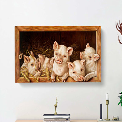 Prize Pigs - Wrapped Canvas Print
