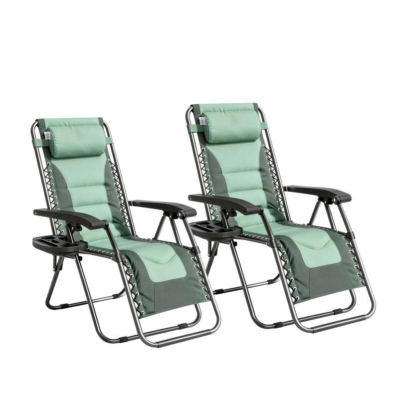 Folding Recliner Chair, Green