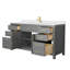 Beckett 66" Freestanding Single Bathroom Vanity with Cultured Marble Top-237132385-245638949-245638950