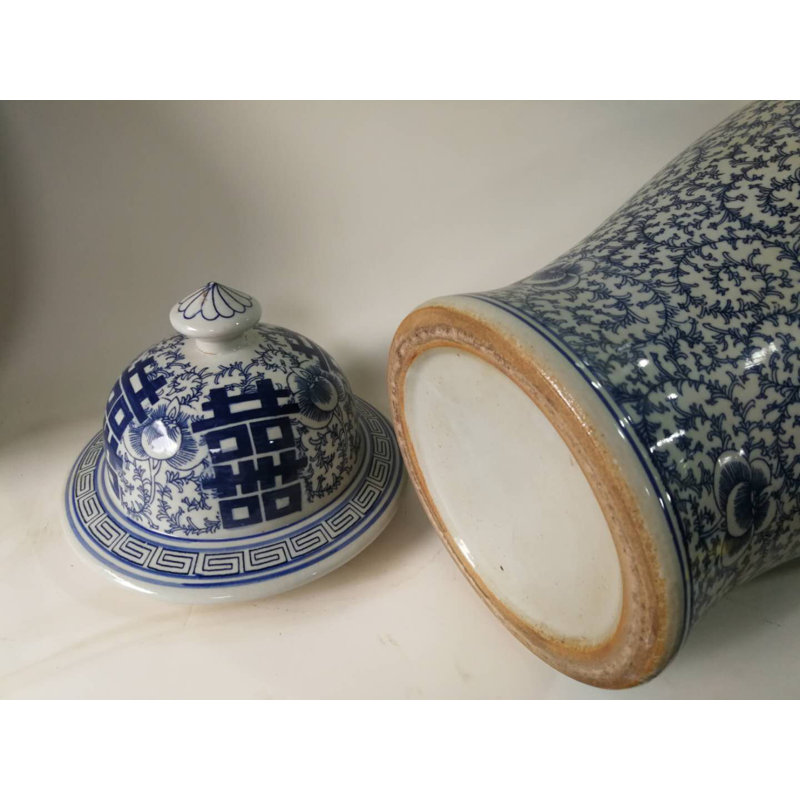Handmade Ginger Jar, 24" H x 13" W x 13" D