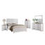 Table de chevet 1Pc Table de chevet 2 tiroirs