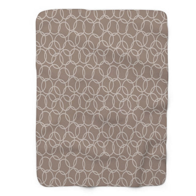 Couverture sherpa rose et vert Melody