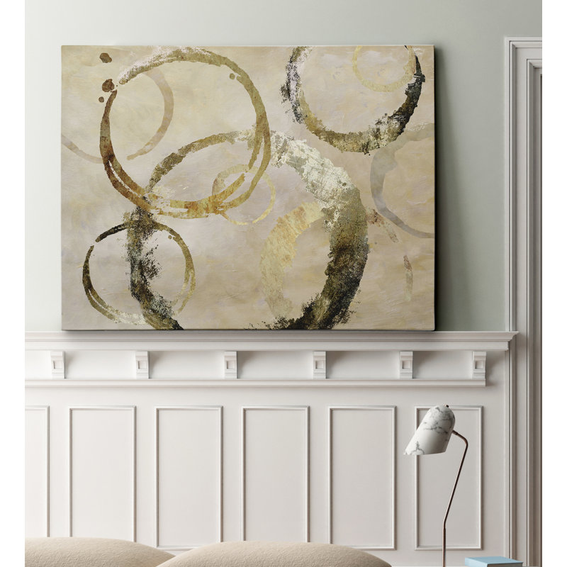 " Golden Rings ", 16" H x 20" W x 1.5" D, Wrapped Canvas