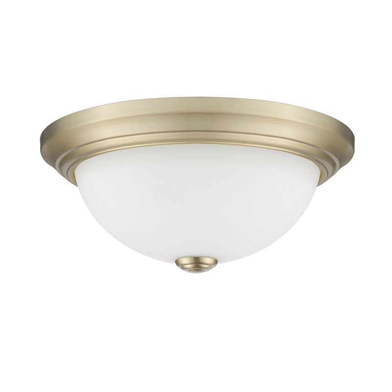 Alexzandrya Glass Flush Mount, Modern Gold