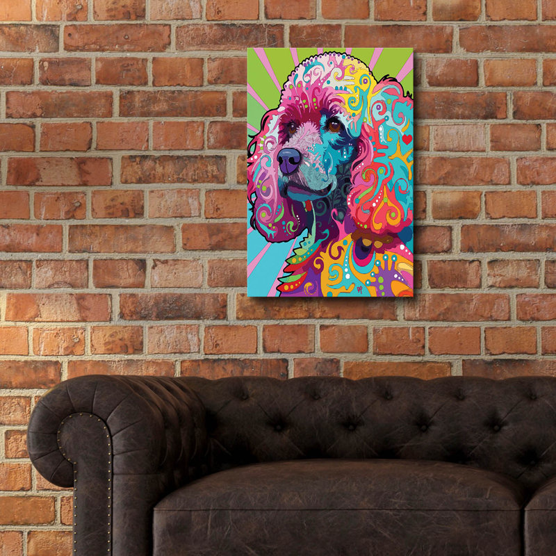 «Poodle Love» par Dean Russo, H 24 po x l 16 po x P 0,2 po
