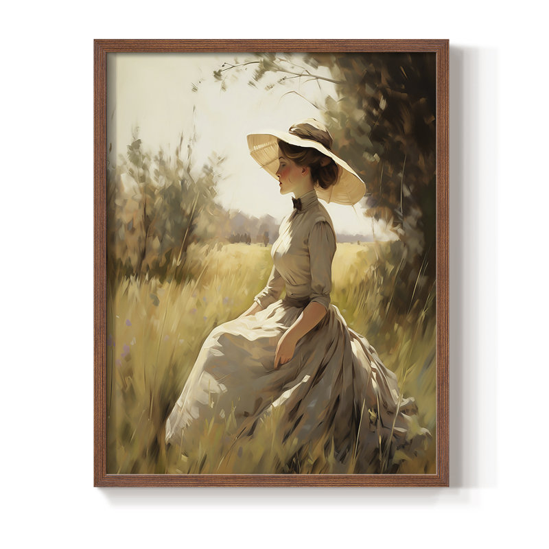 WOMEN Series DCCCLxxV, reproduction encadrée - bois massif, Noyer, H 15 po x l 12 po