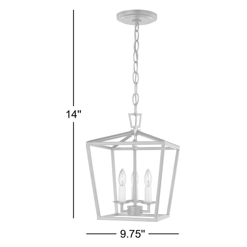 Three Light Mini Lantern, Brushed Nickel