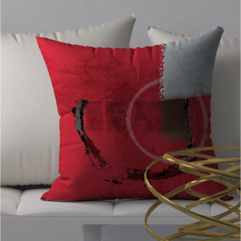 Housse de coussin décorative carrée en forme de coussin et insert, 18 po x 18 po