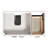 Haun 36'' Solid Wood Left Offset Bathroom Vanity Base Only, Base Cabinet without Top in Black-115860452