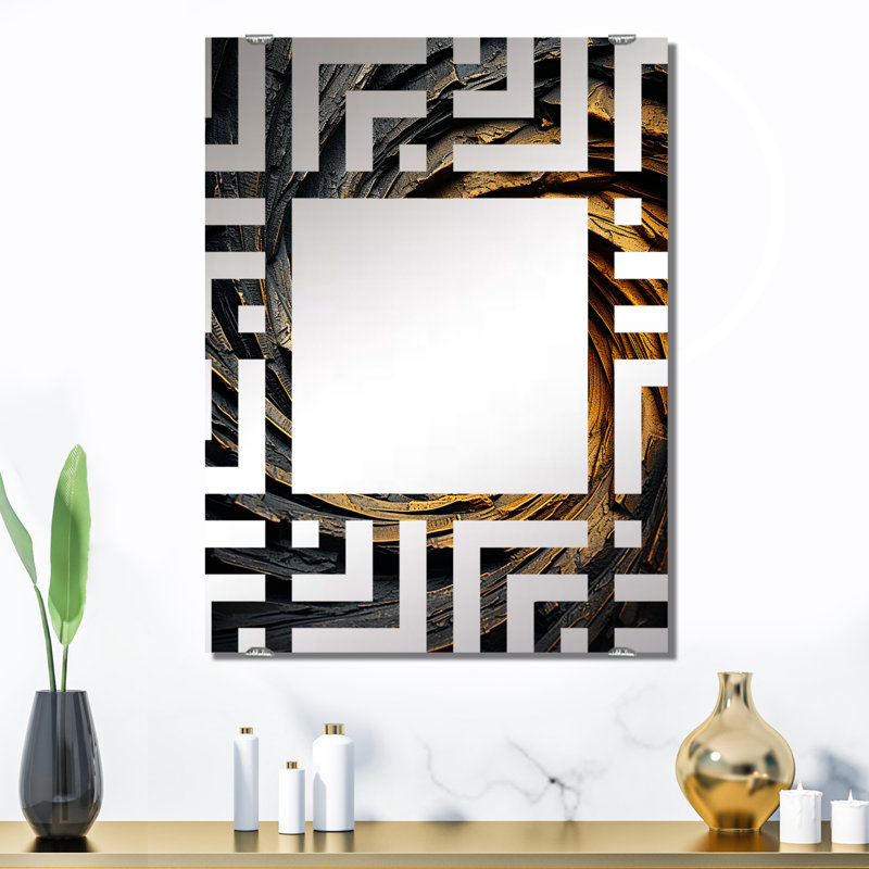 Miroir mural Pirtle - Abstract Spirals, 32 po x 24 po