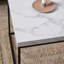 Barossa Coffee Table with Marble Top & Black Steel Base 110x55x45cm-985572892