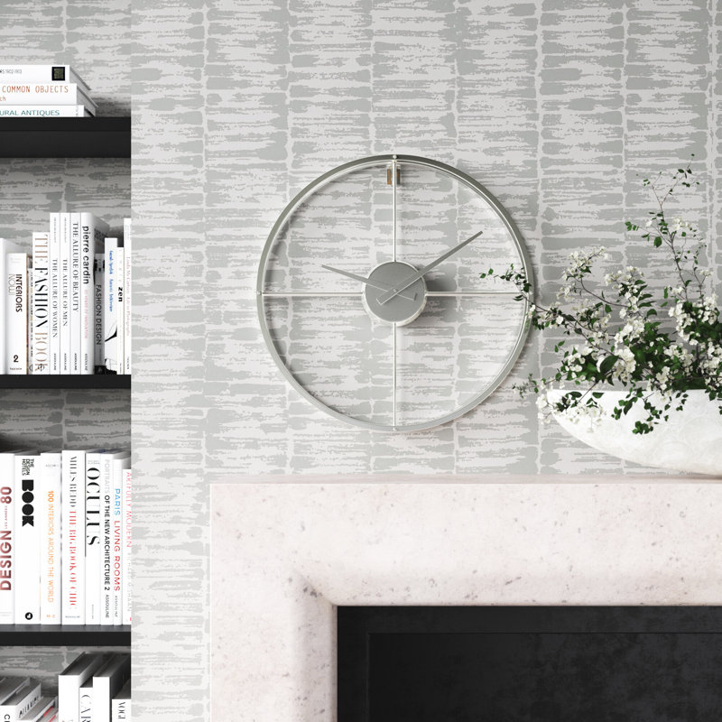 Meacham Metal Wall Clock, Silver