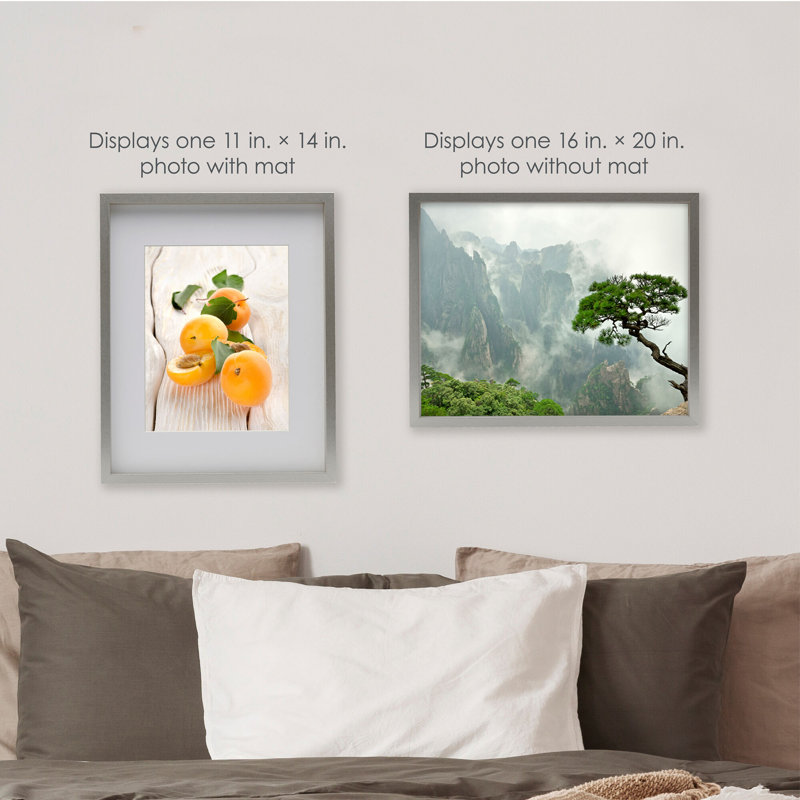 Cadre de galerie Mikasa 17 po x 21 po , Argent argent