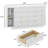 63''W Fluted 8 Drawer Dresser For Bedroom, Wooden Dresser with Stroge Cabinet for Living Room, Hallway-1833390375