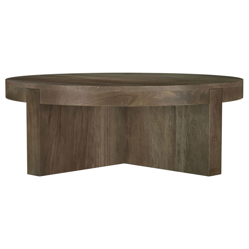 Round Solid Mango Wood Coffee Table