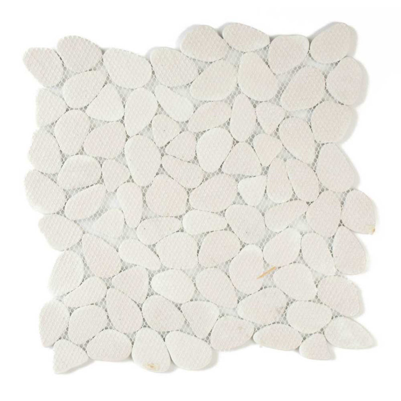 Huron Glass Pebbles Mosaic Tile, Azul