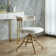 Cordelro Faux Fur Gold Metal Frame Vanity Chair Swivel Task Chair
