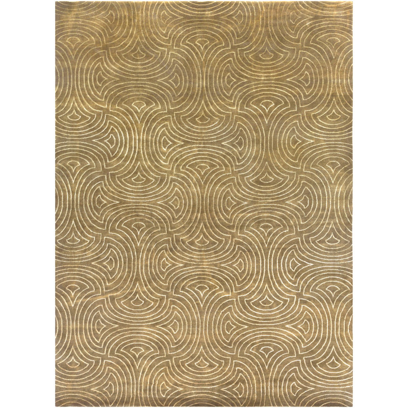 Luminous Wool Abstract Indoor Rug, Rectangle 5' x 8'
