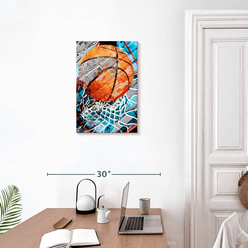 Sireci Basketball Ring Grunge, 24" H x 16" W
