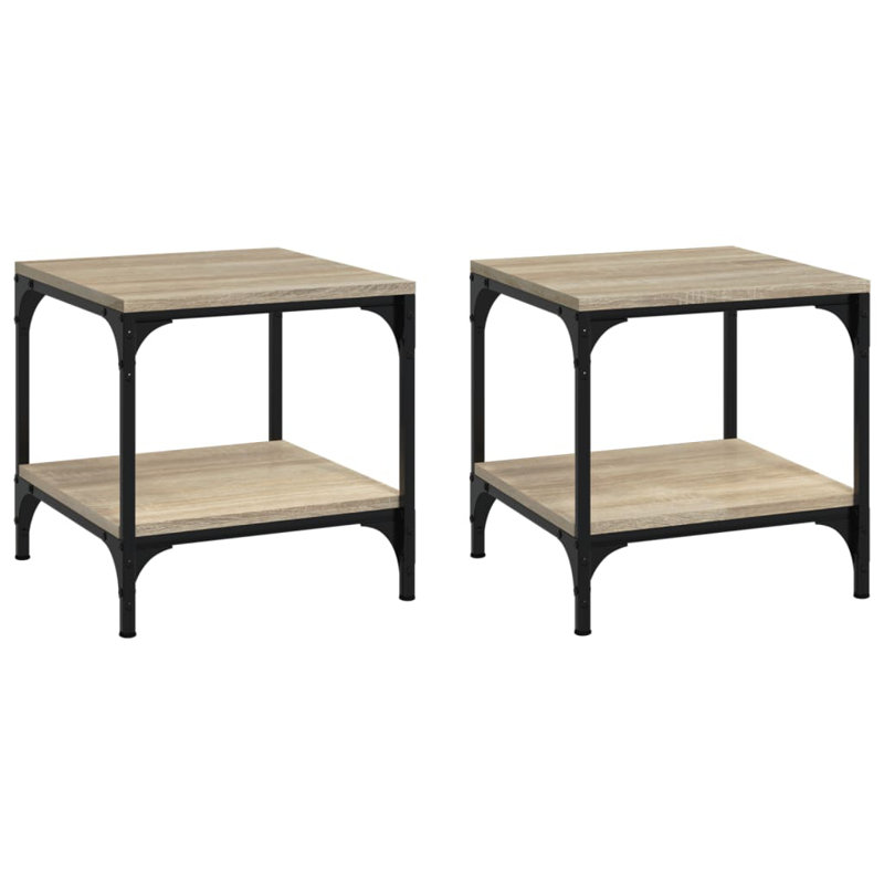 Gerlad Frame Side Table Set, Sonoma Oak