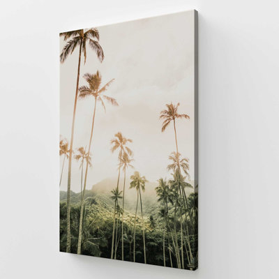 Impression sur toile de palmier
