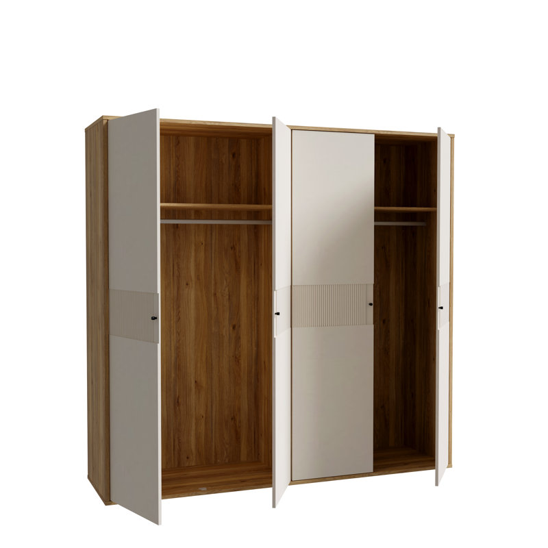 Roderic 4 Door Manufactured Wood Wardrobe