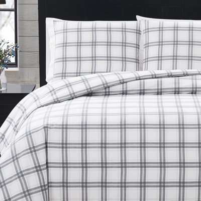 London Fog Plaid Flannel Comforter Set