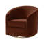 Fauteuil demi-tonneau pivotant en velours 31,5 po Holden-1032733480