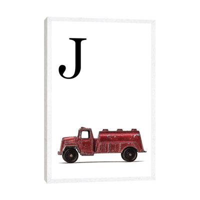J Water Truck White Letter 1 Piece Wall Art on Canvas