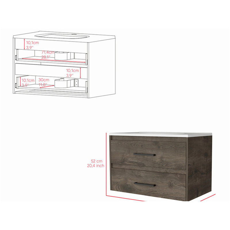 Meuble-lavabo mural Elegantly Design
