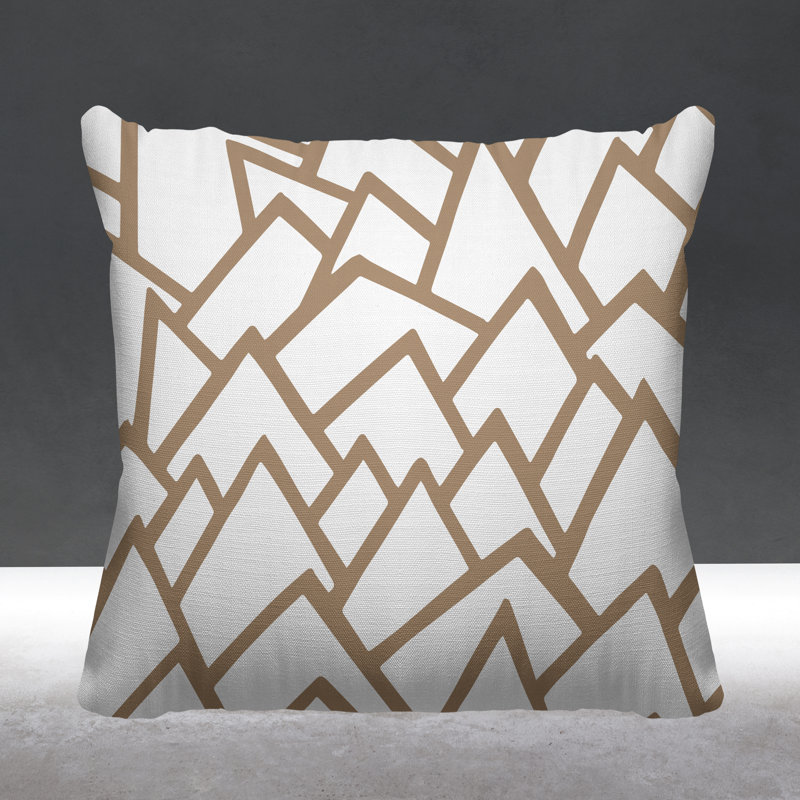 Coussin décoratif intérieur / extérieur Rowan, L 17 po x H 17 po, Beige
