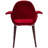 Robelmont Set of 2 Dining Chairs - Mid-Century Modern Upholstered Armchairs with Dark Wood Legs - Kitchen & Dining Room Accent Chairs-2113300284-2130653504
