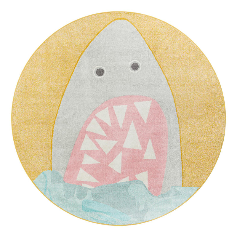 Tapis pour enfant Unique Loom Sharks, Rond 7 pi 10 po