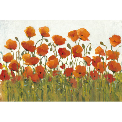 " Rows Of Poppies I " by Timothy O' Toole Painting Print