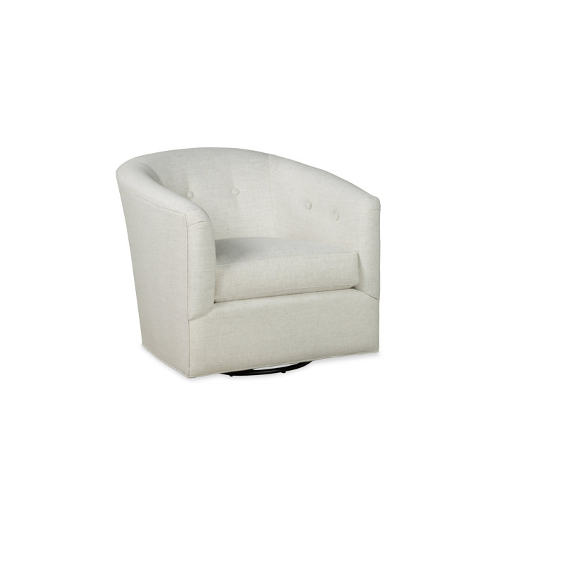 Denholme Tufted Barrel Chair, Ida White