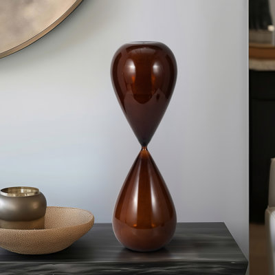 Contemporary Hourglass Sculpture for Home Decor – Stylish Decorative Object for Family Game Night, Desk Decor, and Living Room Decoration