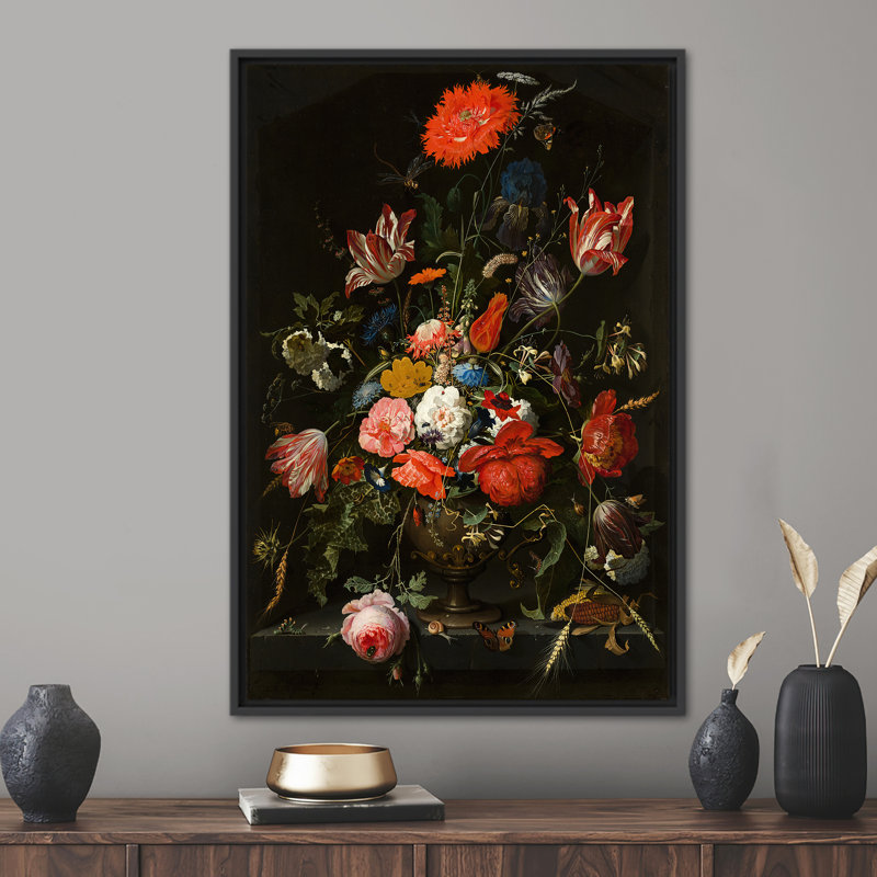 Print on Canvas, 30 cm H x 20 cm W, Black Floater Framed