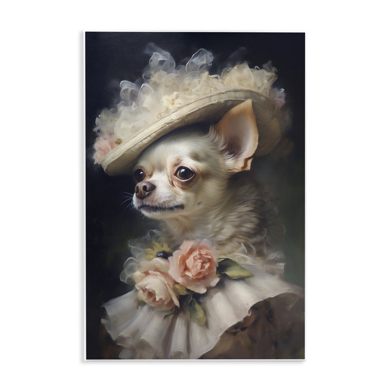 Plaque murale classique de style chihuahua, design par Wumples, H 15 po x l 10 po