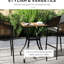 Table d'extérieur 28 po, patio carré en faux bois. Brun, eau, capacité de 110 lb, à installer pour la terrasse, la pelouse, la cour arrière, la salle à manger. Carré, eau, charge, assemblage facile