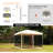 Steel Pop-Up Party Tent Canopy with Mesh Side Walls-50118379-90566558