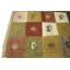 Tapis multicolore en laine noué à la main de conception unique 3 pi x 2 pi années 1990 Annabel