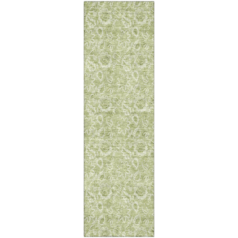 Premium Machine Washable Prisco Aloe Rug, Runner 2'3" x 7'6"