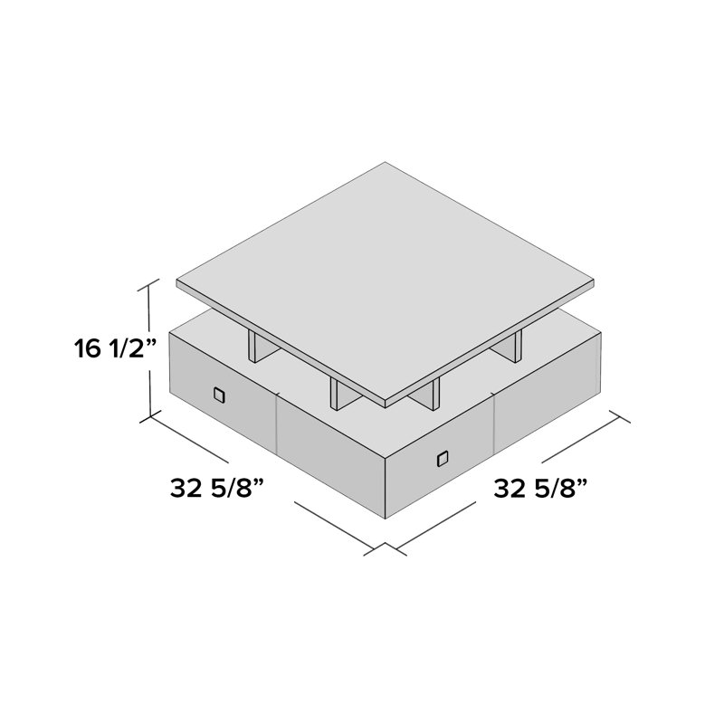 Block Coffee Table with Storage