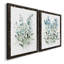 «Delicate Blue Botanical I», ensemble de 2 peintures sur toile encadrées-945022876-945022877