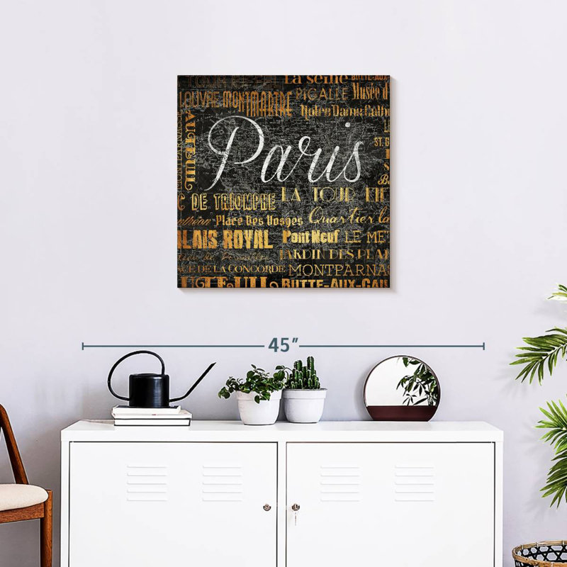Nicci Paris Text, 24" H x 24" W