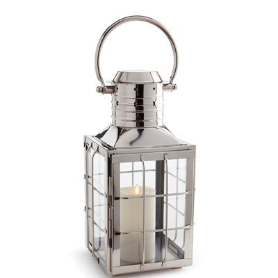Lanterne de table en acier inoxydable