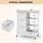 Rubber Wood Counter Top Kitchen Island Storage Cart with 3 Large Drawers-1602873888