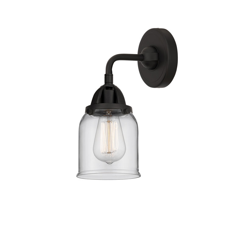 Shauna Armed Sconce, LED, Clear, Matte Black