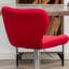 Pivotant rouge de 2 po, rembourré de mousse fine, hauteur de siège réglable, - repose-pieds, design moderne élégant, 2 - rembourrage en mousse épaisse confortable, revêtement en tissu doux, style-361502764